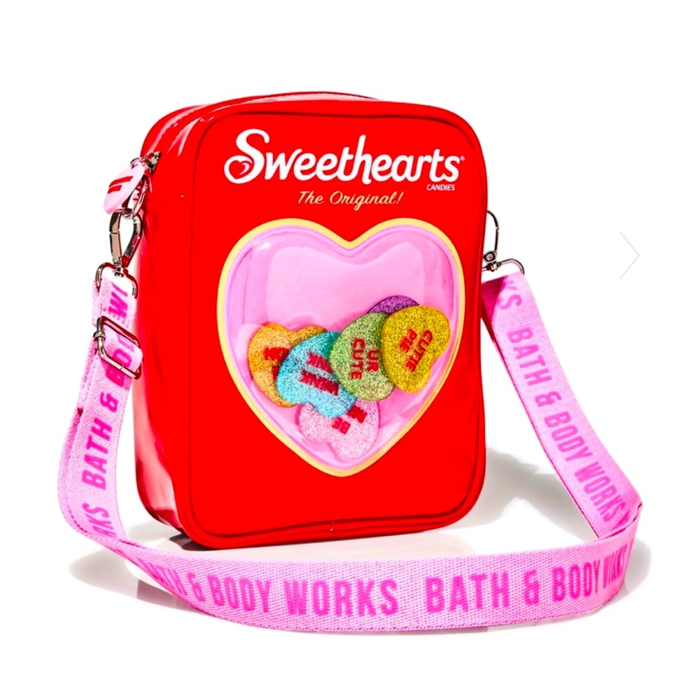 Bath & Body Works Sweethearts Candies Crossbody Candy Hearts Bag Purse